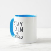 Blijf kalm ik ben in de steek mok (Voorkant links)