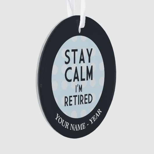 Blijf kalm ik ben in de steek ornament (voorkant)