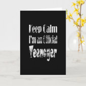 Blijf kalm, ik ben nu een officieel tiener kaart (Gele Bloem)