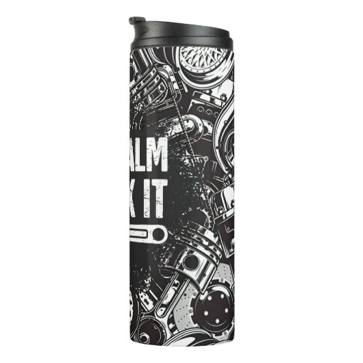 Blijf kalm, ik los het wel op thermosbeker (Geroteerd rechts)