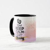 Blijf kalm, ik word mama. Cadeau nieuwe moeder. Mok (Voorkant links)