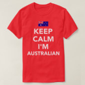 Blijf kalm in het Australisch T-shirt (Design voorkant)