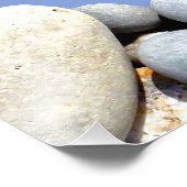 Blijf kalm inspirerende Quote Typography Pebbles Foto Afdruk (Hoek)