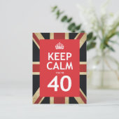 Blijf kalm, je bent 40 briefkaart (Staand voorkant)