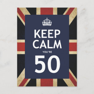 Blijf kalm Je bent 50 Briefkaart