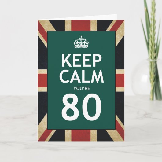 Blijf Kalm Je Bent 80 Kaart (Voorkant)