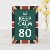 Blijf Kalm Je Bent 80 Kaart (Gele Bloem)