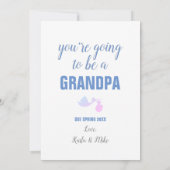Blijf kalm Je bent een grootvader Zwangerschapsaan Aankondiging (Achterkant)