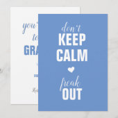 Blijf kalm Je bent een grootvader Zwangerschapsaan Aankondiging (Voorkant / Achterkant)