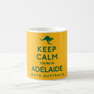Blijf kalm Je bent in Adelaide Australisch Koffiemok