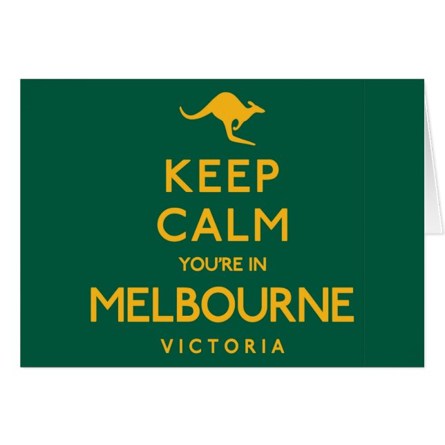 Blijf kalm Je bent in Melbourne! (Voorkant Horizontaal)