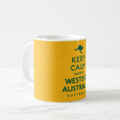 Blijf kalm Je bent in Western Australië Koffiemok (Voorkant links)