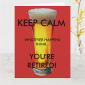 Blijf kalm, je bent met pensioen kaart (Gele Bloem)