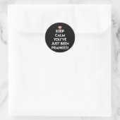 Blijf kalm Je bent net geprankt April Fool, Witz Ronde Sticker (Tas)