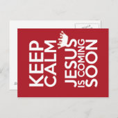 "Blijf kalm, Jezus komt spoedig" - Briefkaart (Voorkant / Achterkant)