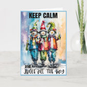 Blijf kalm Jingle de hele weg kerstgroet Kaart (Voorkant)