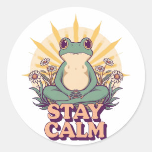 Blijf Kalm Kikker Sticker