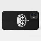 Blijf Kalm KRONE op Zwarte Aanpassen! Case-Mate iPhone Case (Achterkant (horizontaal))