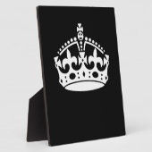 Blijf Kalm KRONE op Zwarte Decor Fotoplaat (Zijkant)