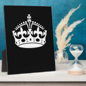 Blijf Kalm KRONE op Zwarte Decor Fotoplaat (Zijkant)