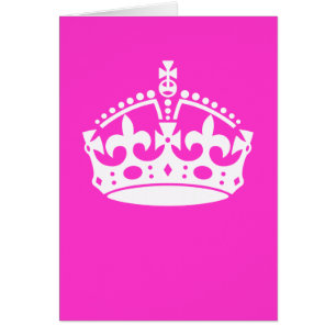 Blijf Kalm Kroon Royal Icon op Roze Pas het aan
