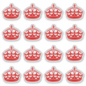 Blijf kalm Kroonrood Sticker (Voorkant)