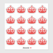 Blijf kalm Kroonrood Sticker (Vel)