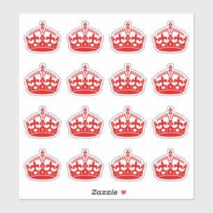Blijf kalm Kroonrood Sticker