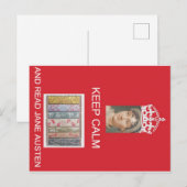 Blijf kalm, lees Jane Austen Briefkaart (Voorkant / Achterkant)