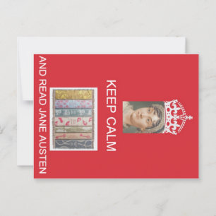 Blijf kalm, lees Jane Austen Briefkaart