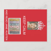 Blijf kalm, lees Jane Austen Briefkaart (Voorkant)