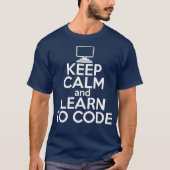 BLIJF KALM LEREN CODEREN Grappige codering meme ca T-shirt (Voorkant)