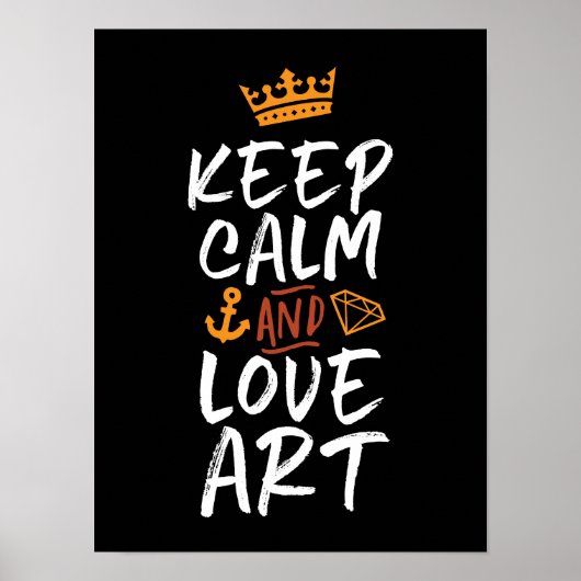 Blijf kalm Love Art Artist Painter Creative Mensen Poster (Voorkant)