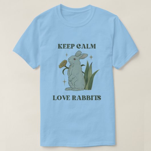 Blijf kalm - Love Rabbits T-shirts (Design voorkant)