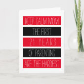 Blijf kalm, mam... Sarcastisch ♥ Grappig Moederdag Kaart (Voorkant)