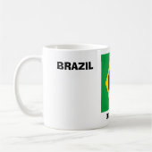 Blijf kalm met de vlag van Brazilië Koffiemok (Links)
