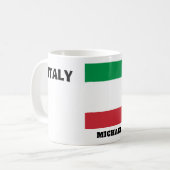 Blijf kalm met Italië Flag Coffee Mok (Voorkant links)