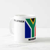Blijf kalm met Zuid-Afrika Vlag Koffiemok (Voorkant links)