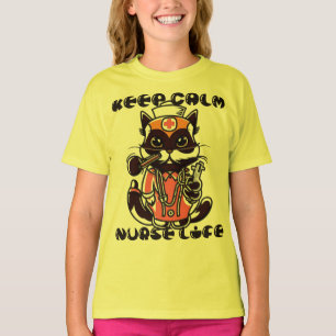 Blijf kalm - Nurse Life Cat T-shirt