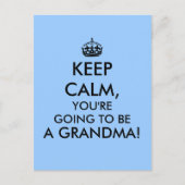 Blijf kalm oma Briefkaart zwangerschapsaankondigin (Voorkant)