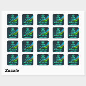 BLIJF KALM OMDAT MIRAKELS GEBEUREN VIERKANTE STICKER (Vel)