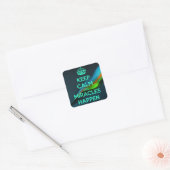 BLIJF KALM OMDAT MIRAKELS GEBEUREN VIERKANTE STICKER (Envelop)
