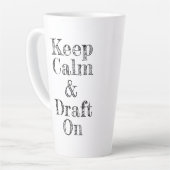 Blijf kalm op de tocht latte mok (Linkerhoek)