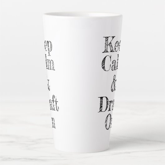 Blijf kalm op de tocht latte mok (Voorkant)