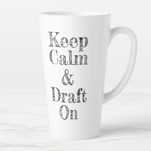 Blijf kalm op de tocht latte mok (Rechts)