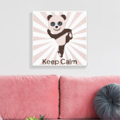 Blijf kalm panda canvas afdruk (Insitu (Woonkamer))