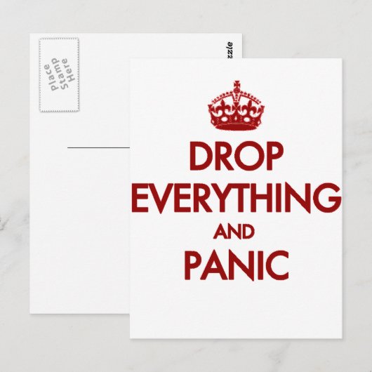 Blijf Kalm? Pfft. Briefkaart (Voorkant / Achterkant)