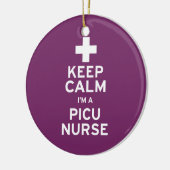 Blijf kalm PICU Verpleegster Keramisch Ornament (Links)