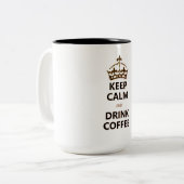 Blijf kalm Quote Koffiebericht Koffie Mok (Voorkant links)