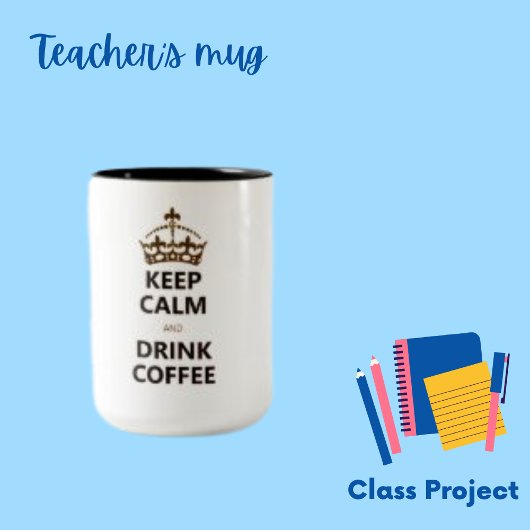 Blijf kalm Quote Koffiebericht Koffie Mok